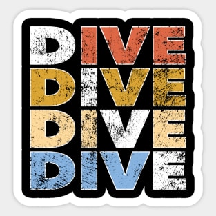 Diver Retro Diving Sea Snorkeling Gift Sticker